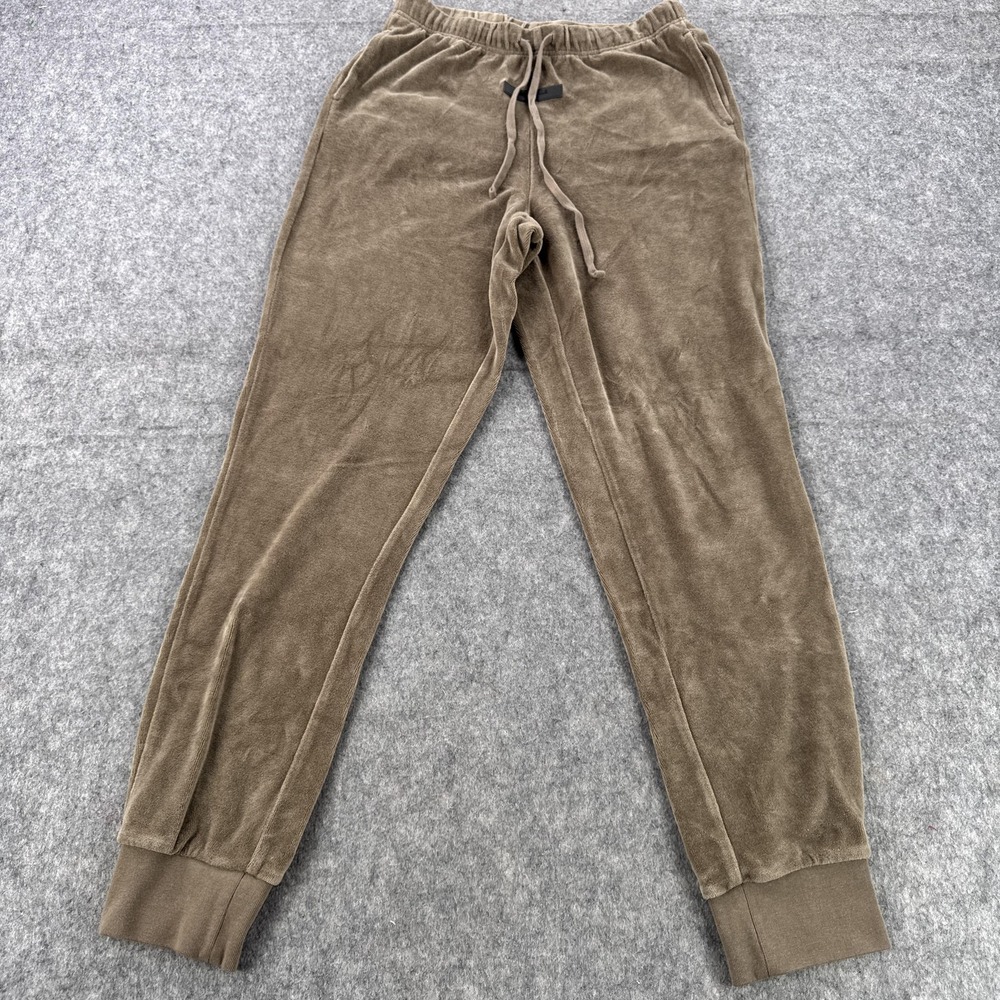 Fear of God Essentials Sweatpants Mens Small Brown Terry Joggers Lounge Pants
